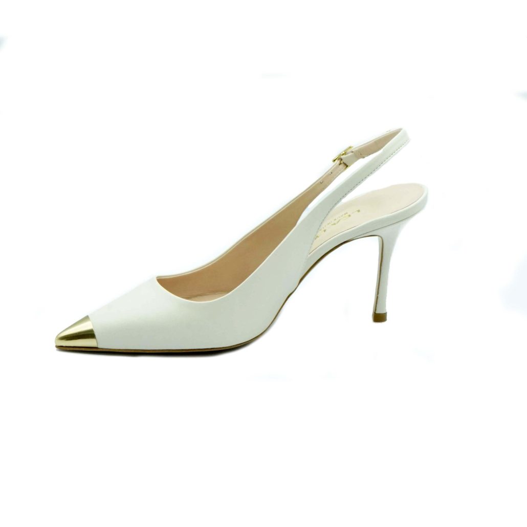 Lea Gu slingback in nappa con punta metallica, tacco 85mm Offerte