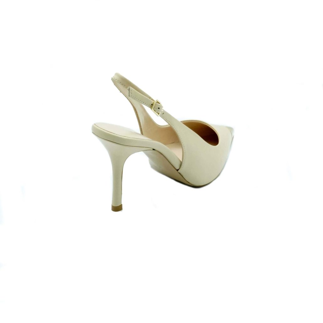 Lea Gu slingback in nappa con punta metallica, tacco 85mm Offerte