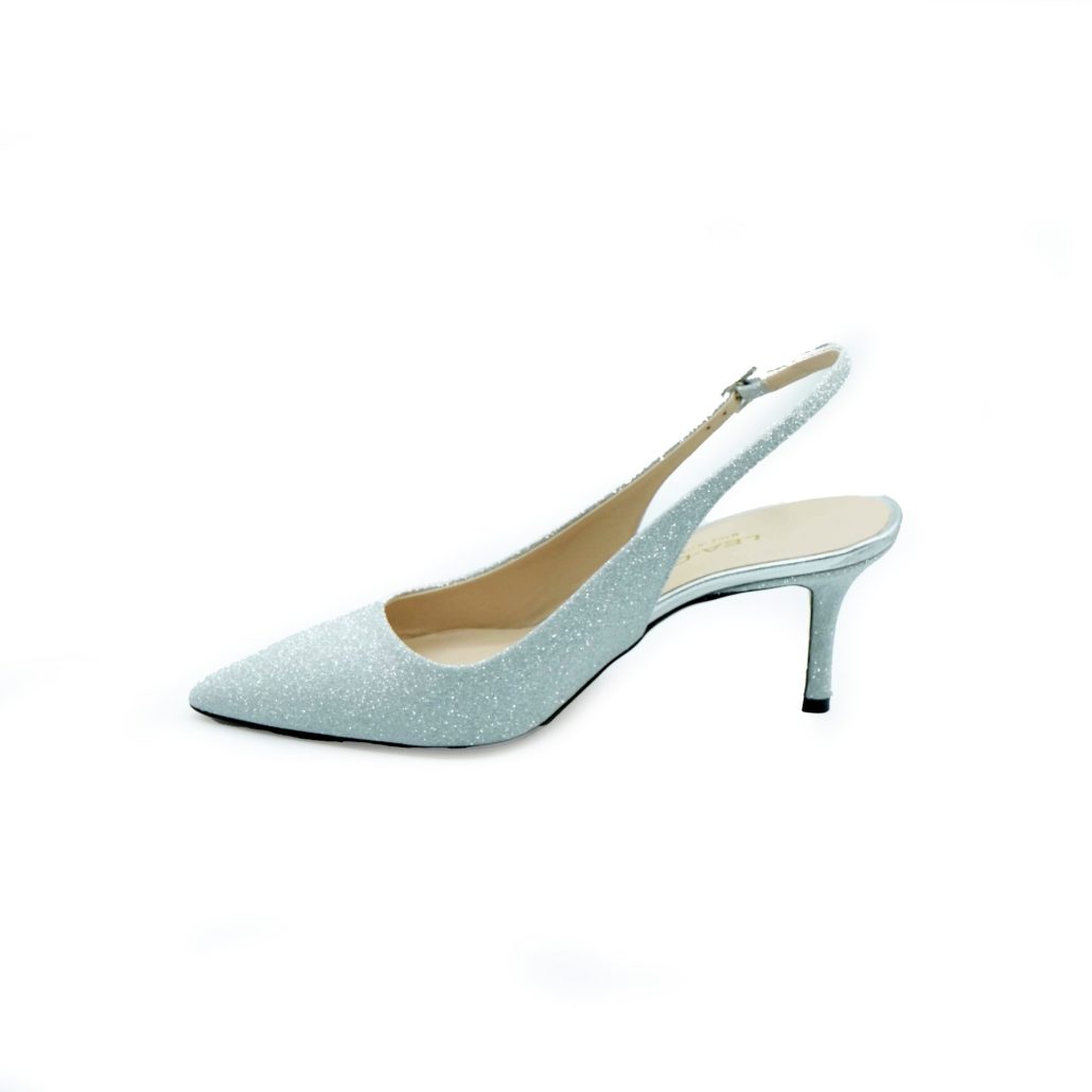 Lea Gu slingback in nappa glitter, tacco 65mm Hotsell