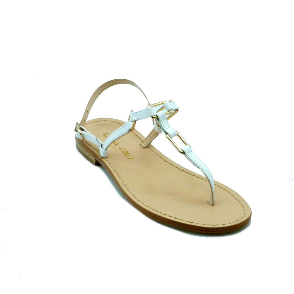 Lea Gu sandalo infradito in nappa, accessori frontali, chiusura posteriore, tacco 10mm Prezzo Ridotto