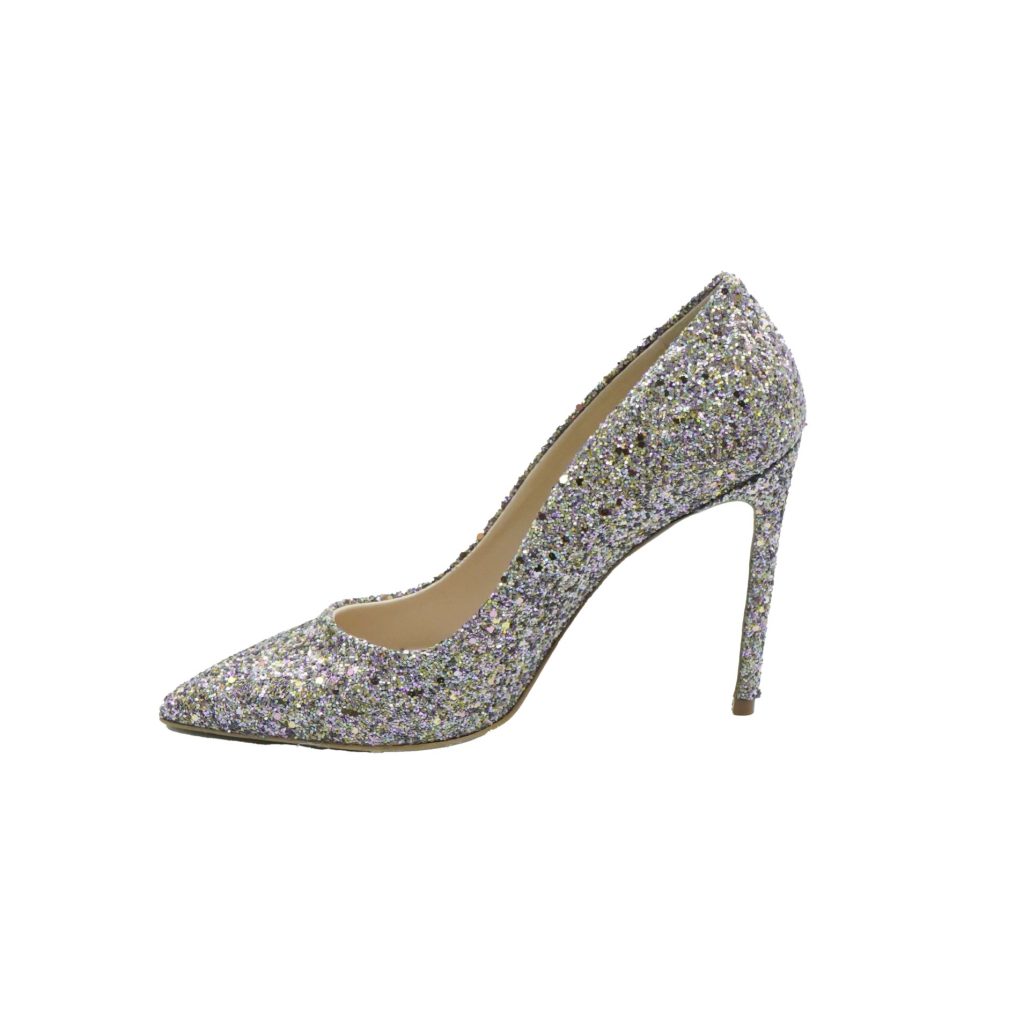 Lea Gu scarpa con tacco in nappa glitter, tacco 100mm Presa