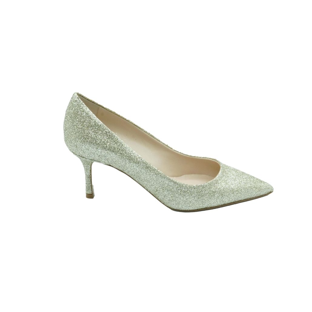 Lea Gu scarpa con tacco in nappa glitter, tacco 65mm Sconto