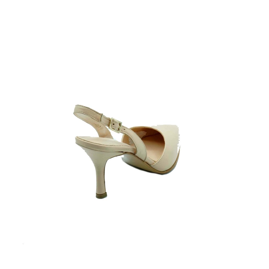 Lea Gu scarpa con tacco in nappa, chiusura posteriore, tacco 65mm Vendita Calda