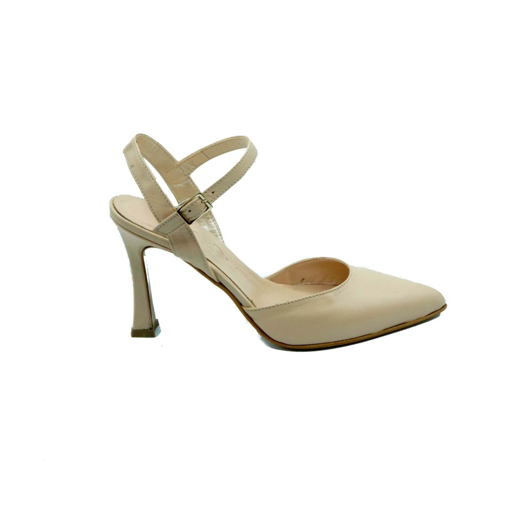 Lea Gu scarpa con tacco in nappa, chiusura sul collo del piede, tacco 90 mm Saldi