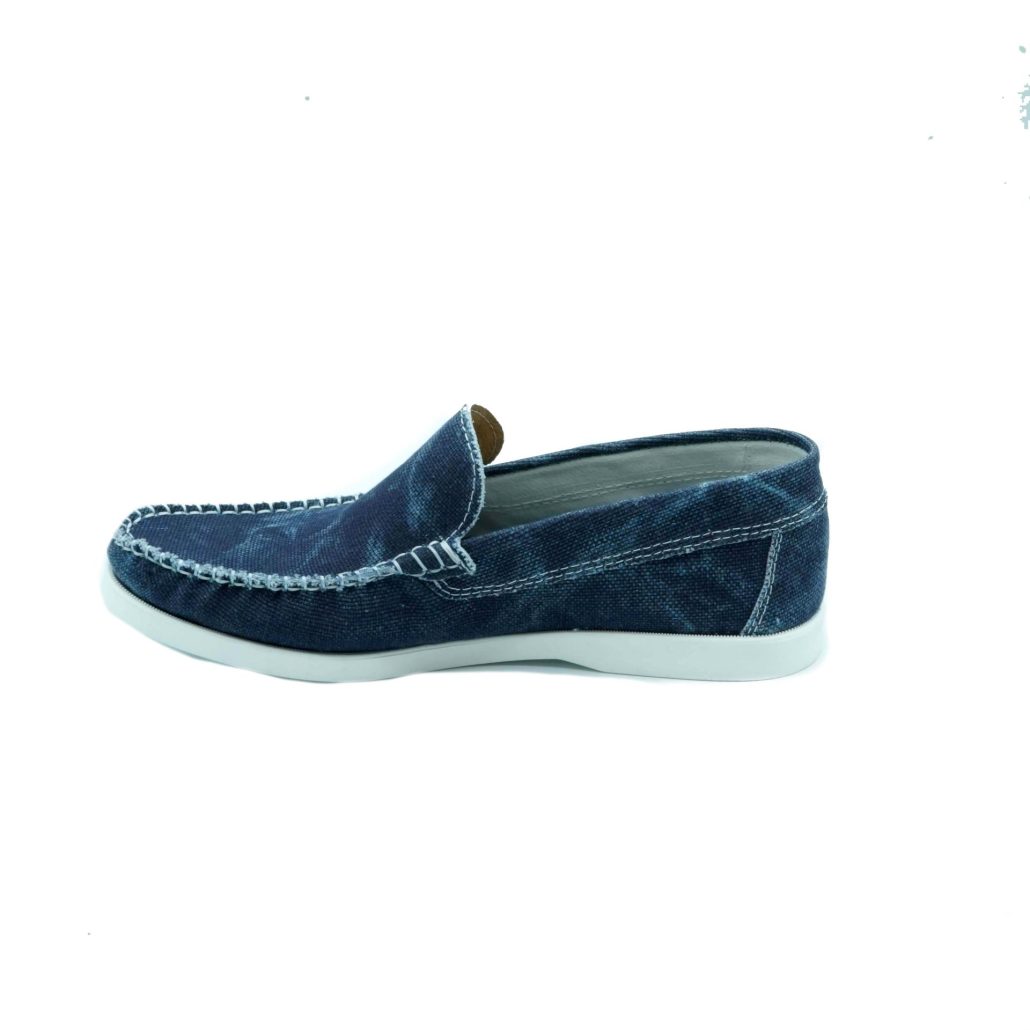 Lea Gu scarpa da barca in canvas, fondo gomma 15mm Saldi Di Fabbrica