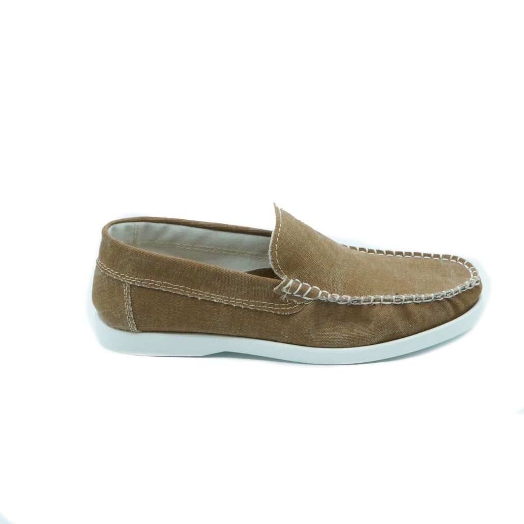 Lea Gu scarpa da barca in canvas, fondo gomma 15mm Saldi Di Fabbrica