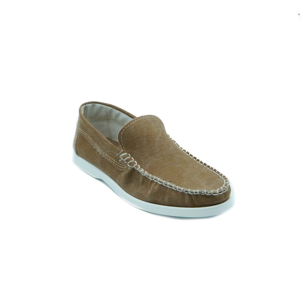 Lea Gu scarpa da barca in canvas, fondo gomma 15mm Saldi Di Fabbrica