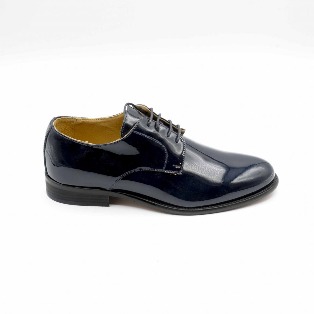 Lea Gu scarpa in vernice con allacciatura frontale, tacco 25 mm Nuova
