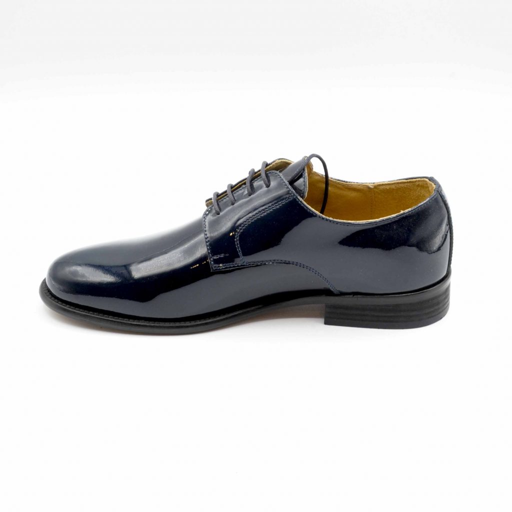 Lea Gu scarpa in vernice con allacciatura frontale, tacco 25 mm Nuova
