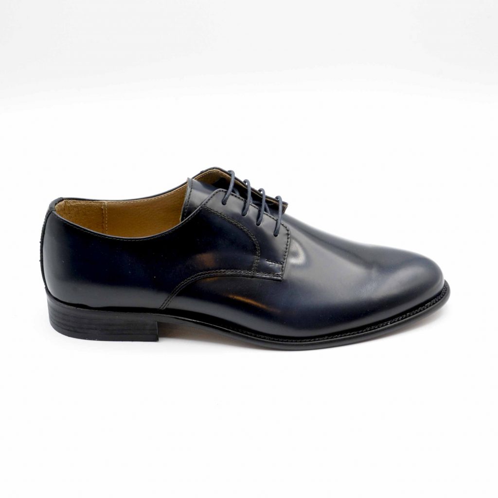 Lea Gu scarpa in vitello abrasivato con allacciatura frontale, tacco 25 mm 2025