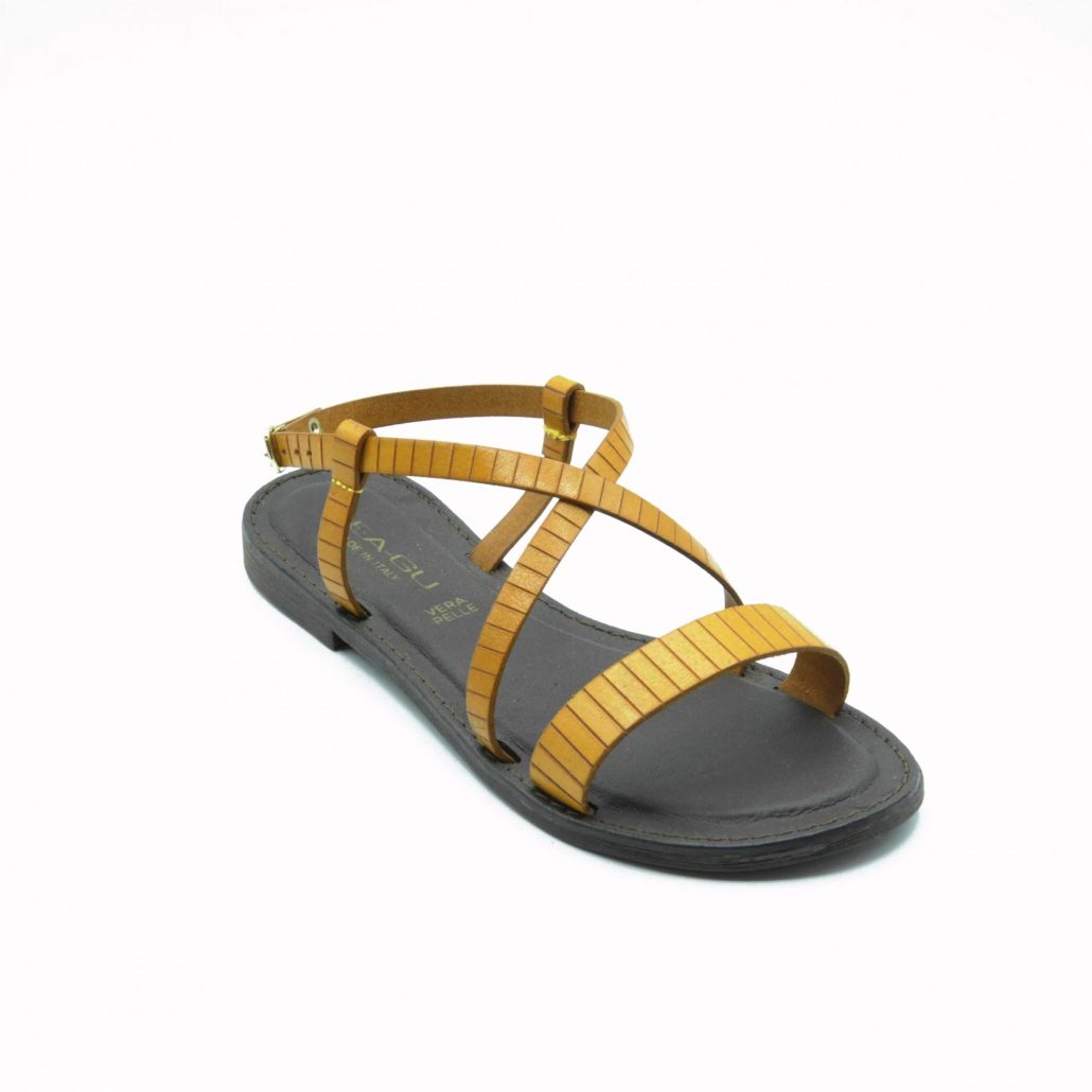 Lea Gu sandalo in nappa, fascia frontale, tacco 15 mm Qualità