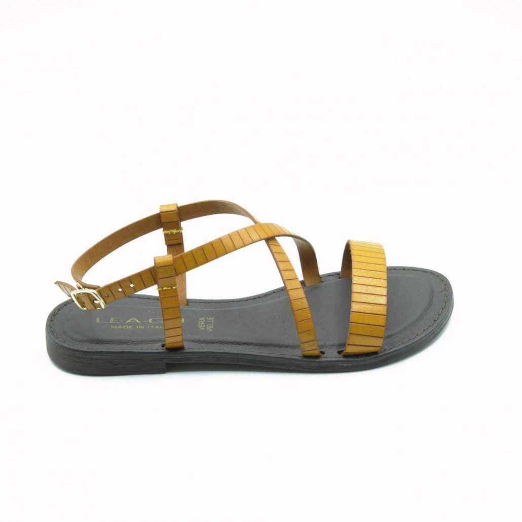 Lea Gu sandalo in nappa, fascia frontale, tacco 15 mm Qualità