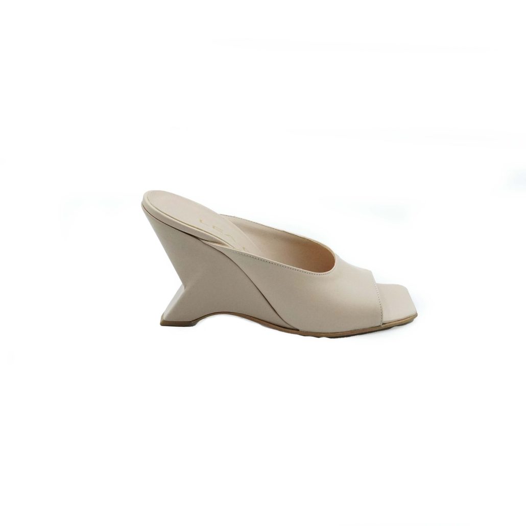 Lea Gu sandalo in nappa, fascia frontale, tacco 85mm Vendita