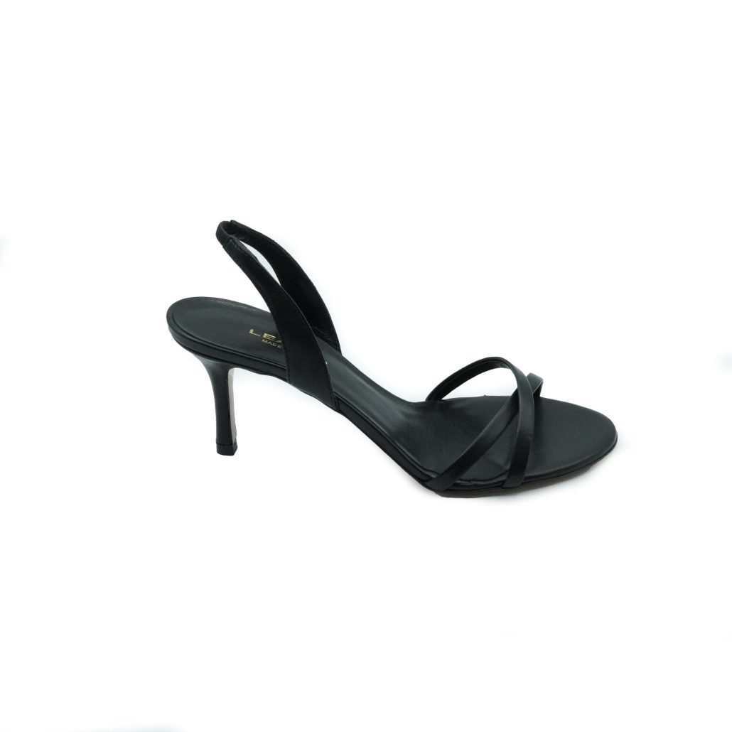 Lea Gu sandalo in nappa, incrocio frontale, cinturino posteriore, tacco 60mm Qualità Garantita