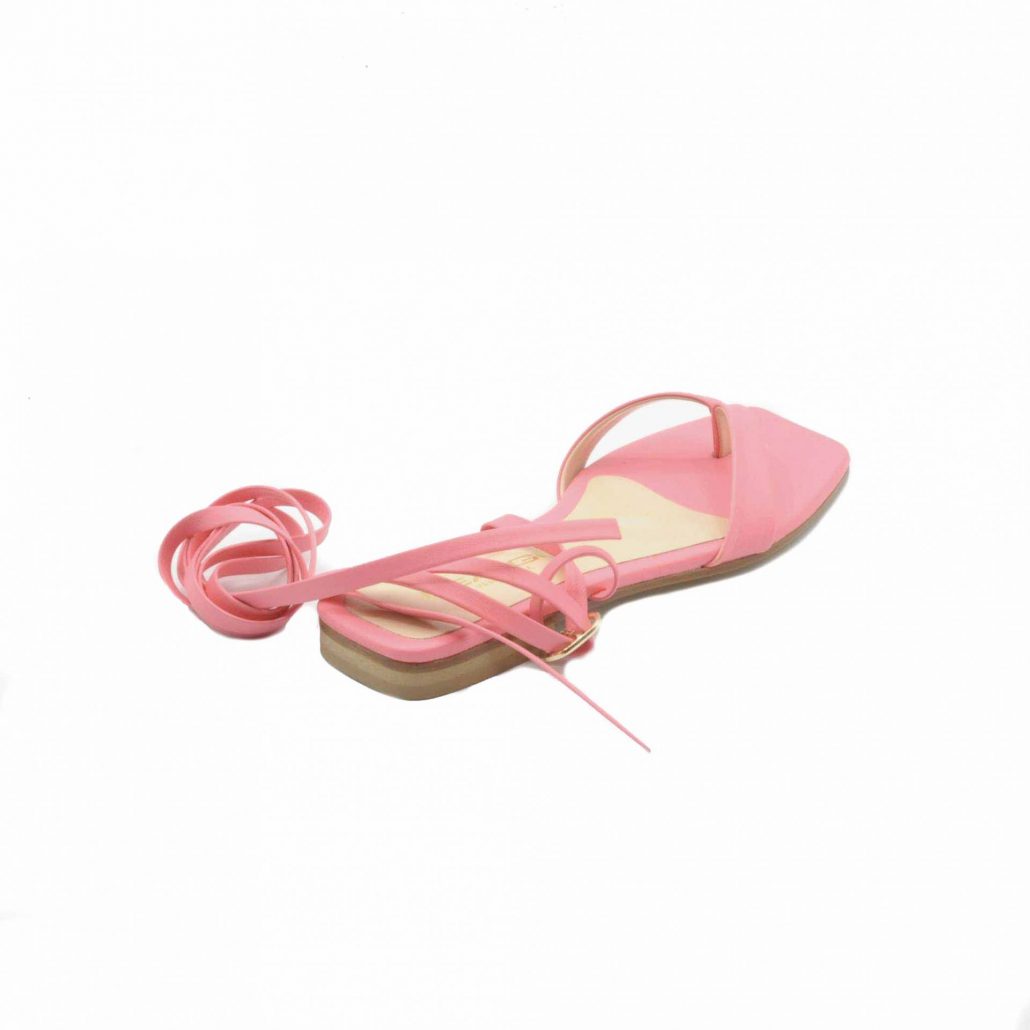 Lea Gu sandalo in nappa, infradito , allacciatura in caviglia, tacco 15 mm Negozi Online