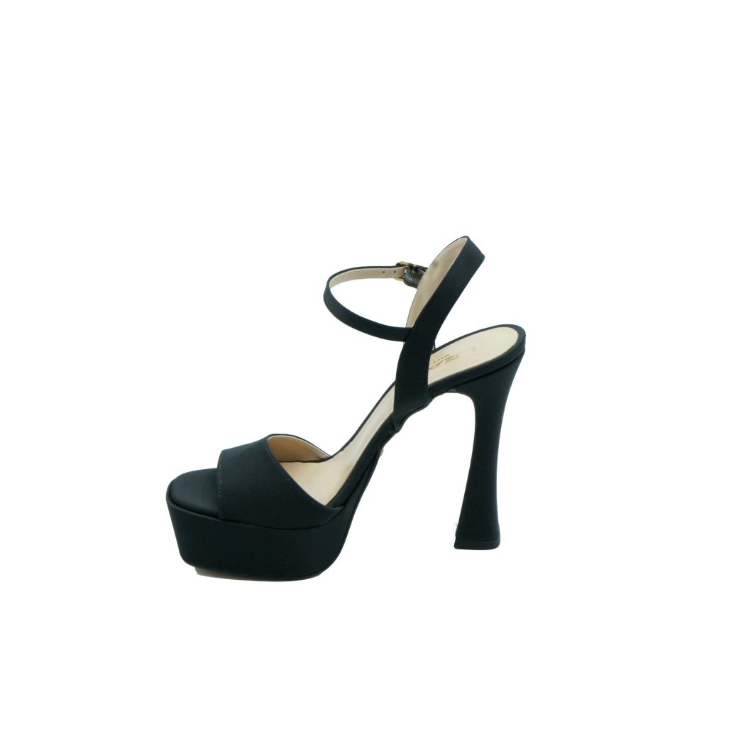 Lea Gu sandalo in raso, fascia frontale, chiusura sul collo del piede, tacco 120mm plateau 30mm Fino Al -60%