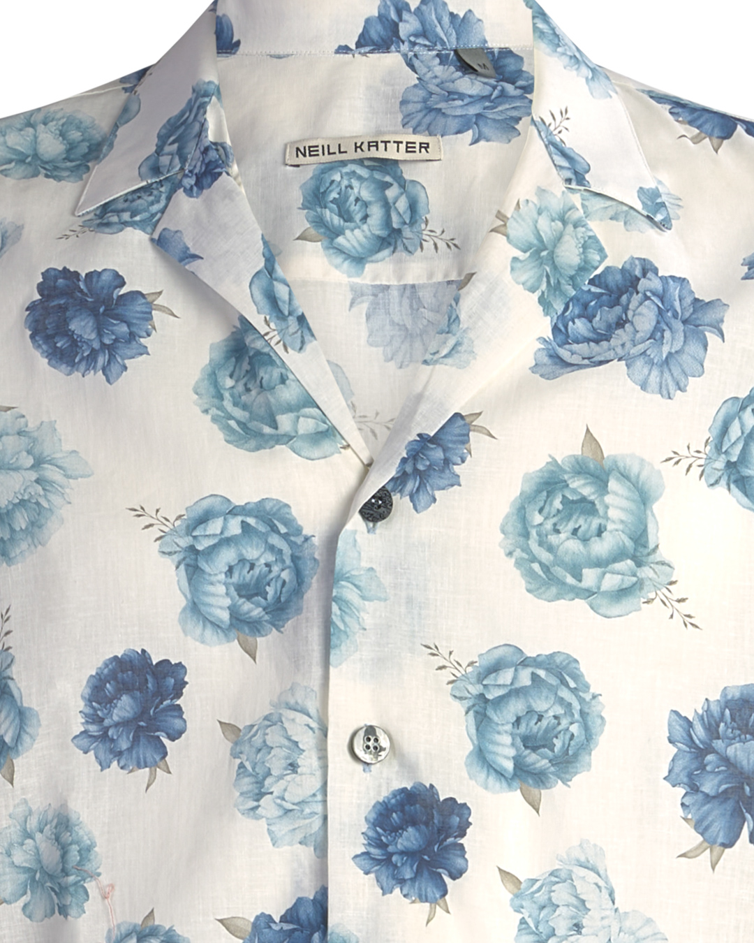 Neill Katter Camicia Blue Roses Qualità Garantita