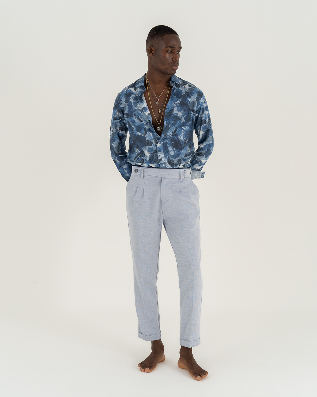Neill Katter Camicia Blue Shades Negozi Online