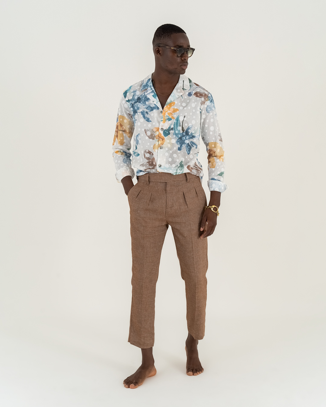 Neill Katter Pantalone Eleganza di Lino Nuova