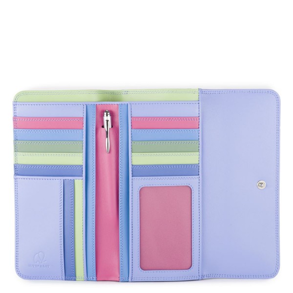Mywalit Portafoglio a tre ante con zip Viola Moda