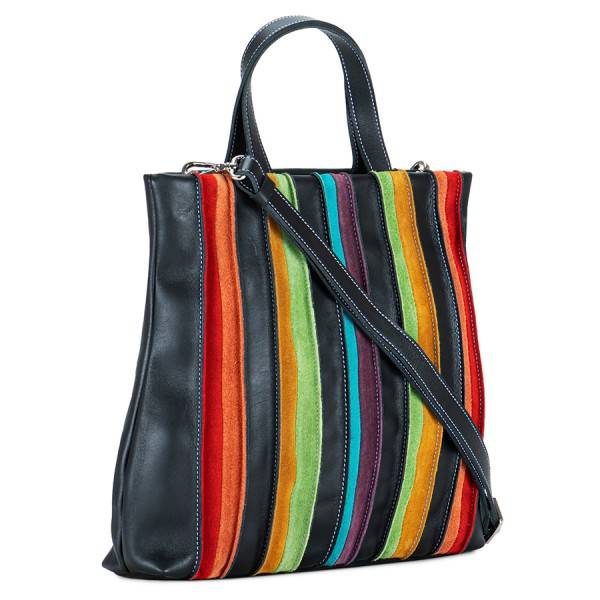 Mywalit Borsa Shopper Laguna in pelle e camoscio Nero Promozione Limitata