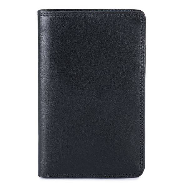 Mywalit Portafoglio da uomo bicolore Mini Doppio Scomparto Nero-Blu Liquidazione
