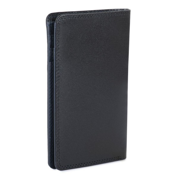 Mywalit Portafoglio da uomo bicolore Mini Doppio Scomparto Nero-Blu Liquidazione