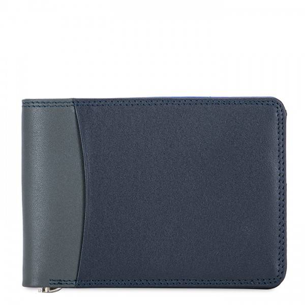 Mywalit Portafoglio da uomo con fermasoldi e tecnologia RFID Nappa Midnight