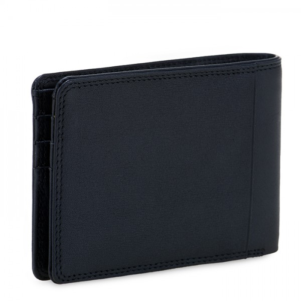 Mywalit Portafoglio da uomo con fermasoldi e tecnologia RFID Nappa Nero Officina