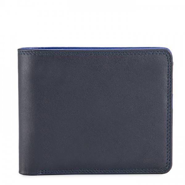 Mywalit Portafoglio da uomo con portamonete e tecnologia RFID Nappa Midnight