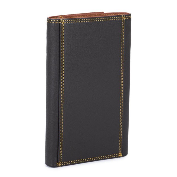 Mywalit Portafoglio da uomo Tri-fold con zip Nappa Bosco Qualità