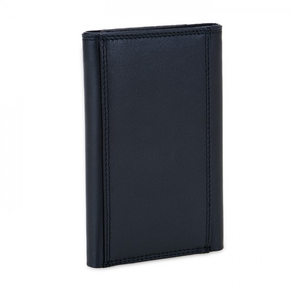 Mywalit Portafoglio da uomo Tri-fold con zip e tecnologia RFID Nappa Nero Vendita