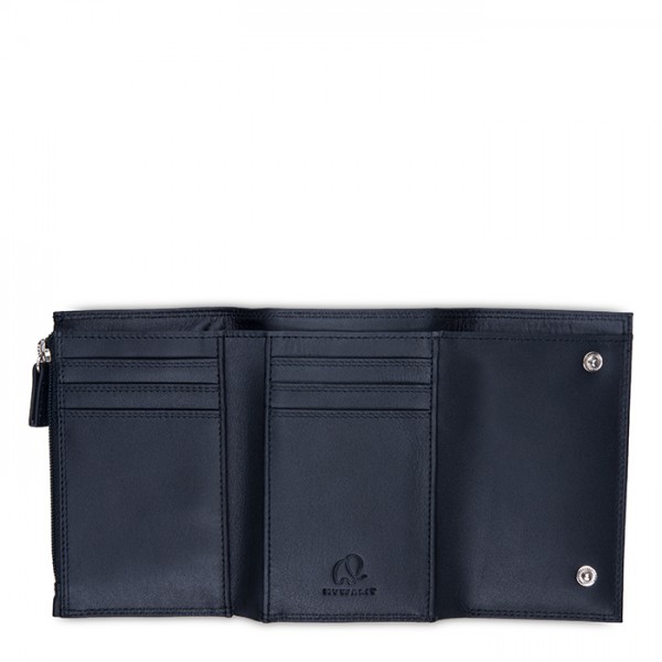 Mywalit Portafoglio da uomo Tri-fold con zip e tecnologia RFID Nappa Nero Vendita