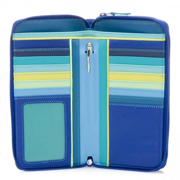 Mywalit Portafoglio con doppia zip grande Seascape In Vendita