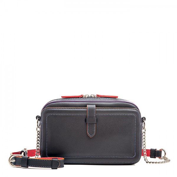 Mywalit Borsa a Tracolla in Pelle Piccola Black Pace