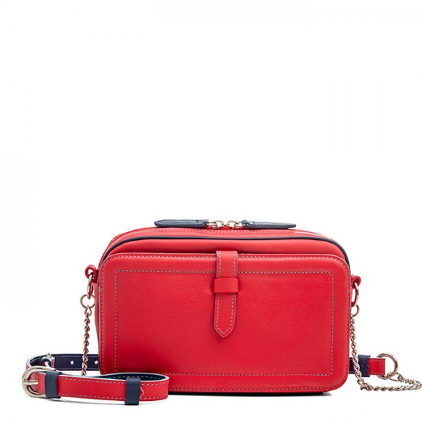 Mywalit Borsa a Tracolla in Pelle Piccola Rosso