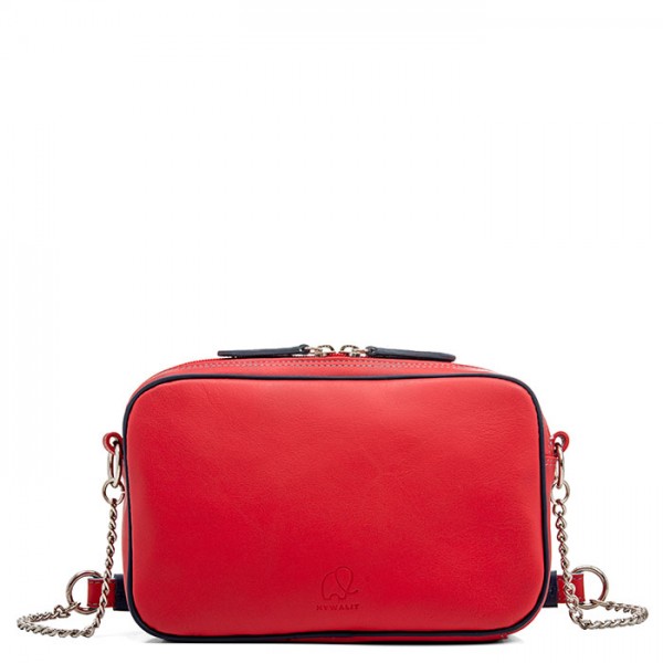 Mywalit Borsa a Tracolla in Pelle Piccola Rosso Negozio
