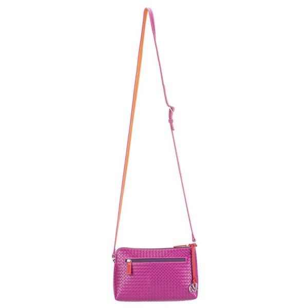 Mywalit Borsa a Tracolla Piccola Linea Embossed Nappa Sangria Multi Shopping online