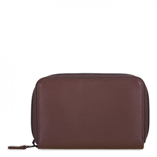Mywalit Portafoglio Medio in Pelle con Zip Cacao