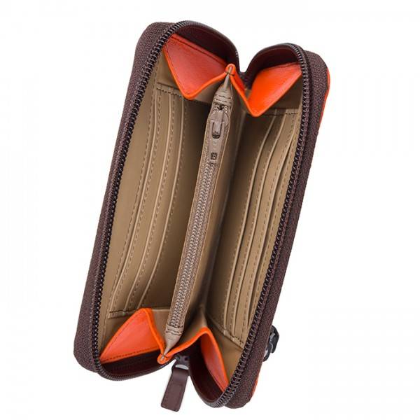 Mywalit Portafoglio Medio in Pelle con Zip Cacao Prezzo basso