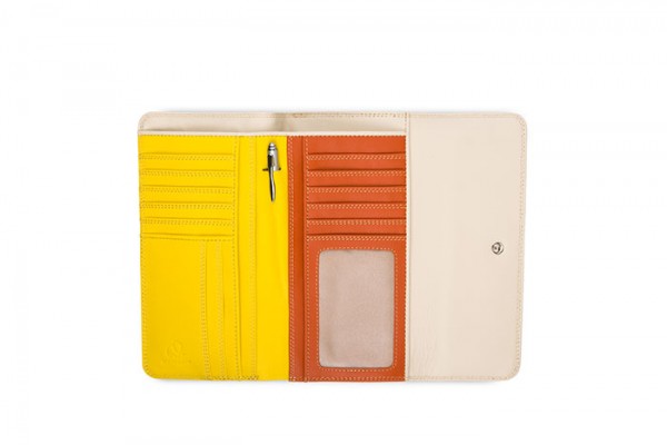 Mywalit Portafoglio a tre ante con zip Puglia Officina