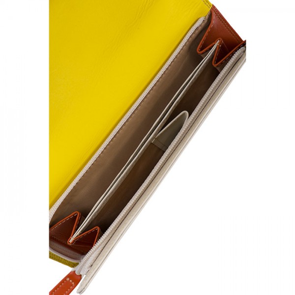 Mywalit Portafoglio a tre ante con zip Puglia Officina