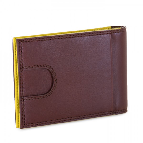 Mywalit Portafoglio da uomo Bi-fold con Portacarte Marrone-Giallo Limitato a 3 giorni