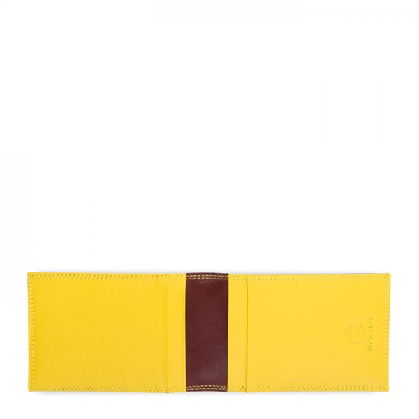 Mywalit Portafoglio da uomo Bi-fold con Portacarte Marrone-Giallo Limitato a 3 giorni