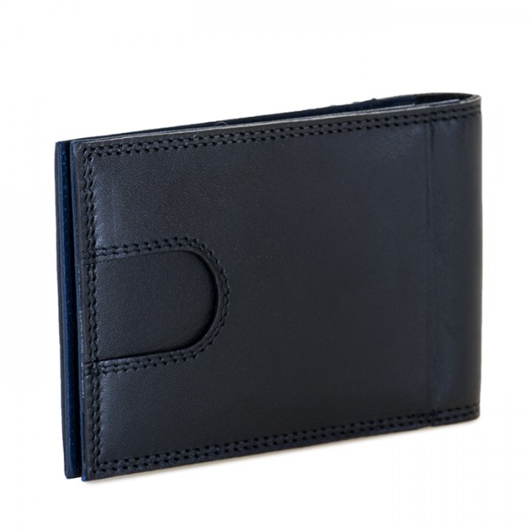 Mywalit Portafoglio da uomo Bi-fold con Portacarte Nero-Blu Esporta salva