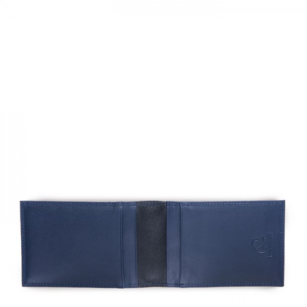 Mywalit Portafoglio da uomo Bi-fold con Portacarte Nero-Blu Esporta salva