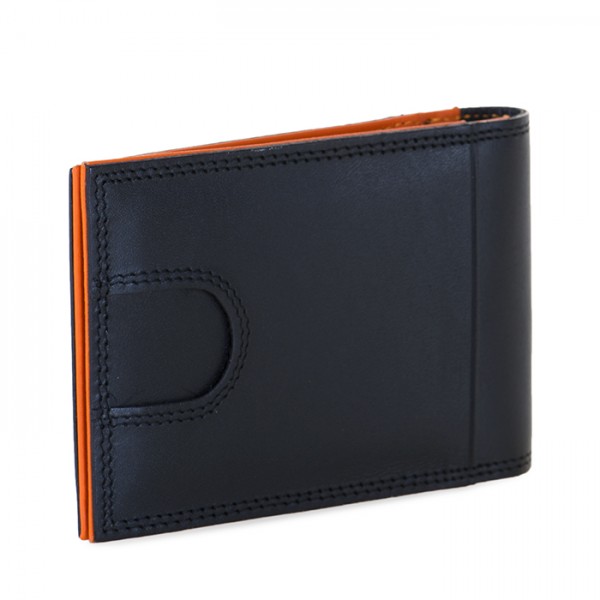 Mywalit Portafoglio da uomo Bi-fold con Portacarte Nero-Arancione Black Friday Prezzi