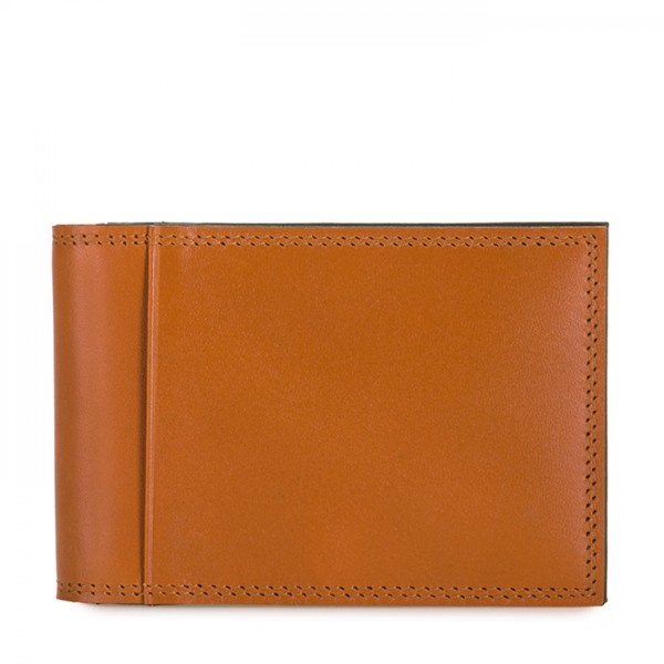 Mywalit Portafoglio da uomo Bi-fold con Portacarte Marrone-Oliva In vendita