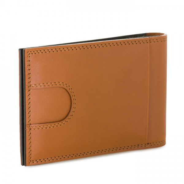 Mywalit Portafoglio da uomo Bi-fold con Portacarte Marrone-Oliva In vendita