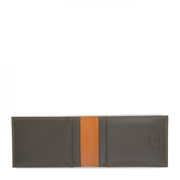 Mywalit Portafoglio da uomo Bi-fold con Portacarte Marrone-Oliva In vendita